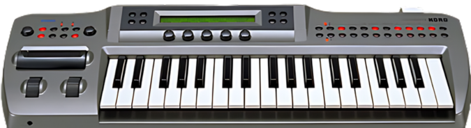 A Korg musical keyboard