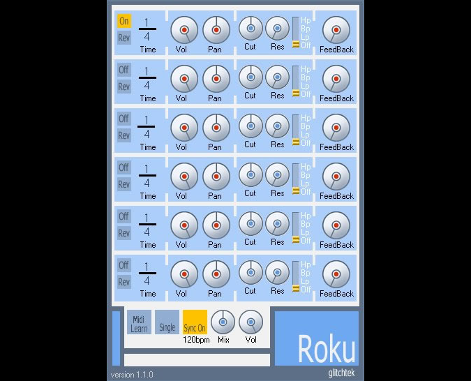 A picture of the Roku synthesizer.