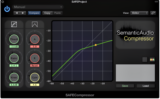 SAFECompressor audio compressor- screenshot thumbnail.