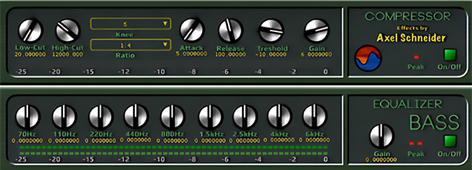 Bass Comp EQ plugin interface