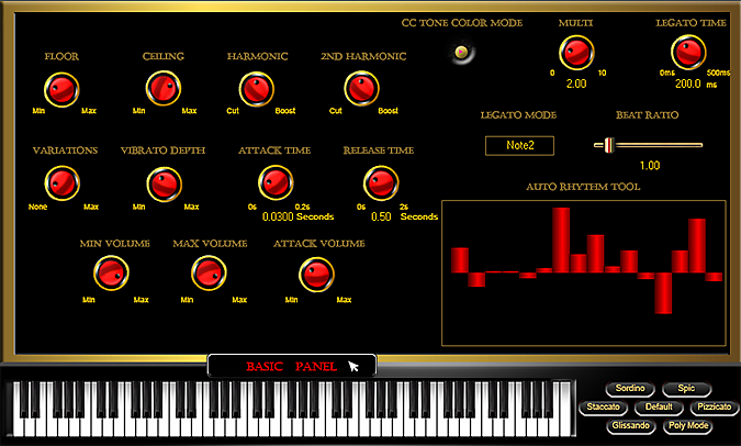 Orchestral Strings One plugin interface