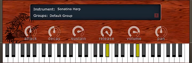 Sonatina Harp - interface screenshot thumbnail.