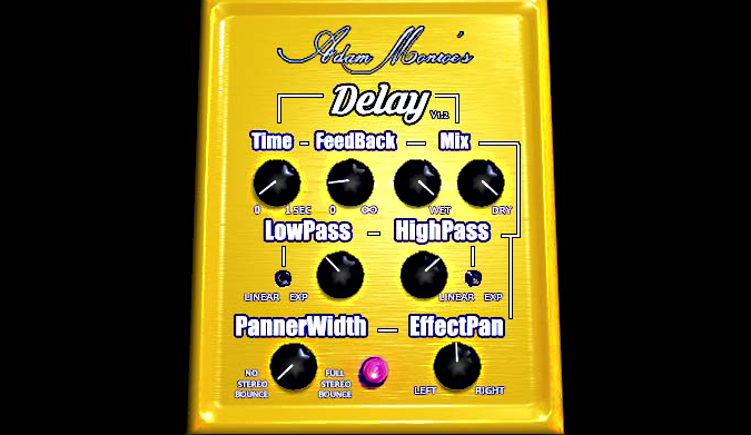 Adam Monroe’s Delay GUI free delay VST Plugin