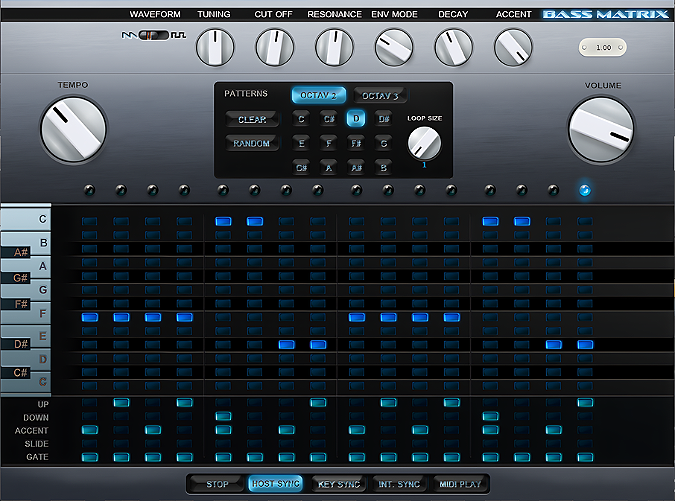 BassMatrix plugin interface