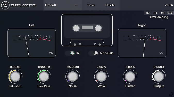 Tape Cassette 2 plugin interface