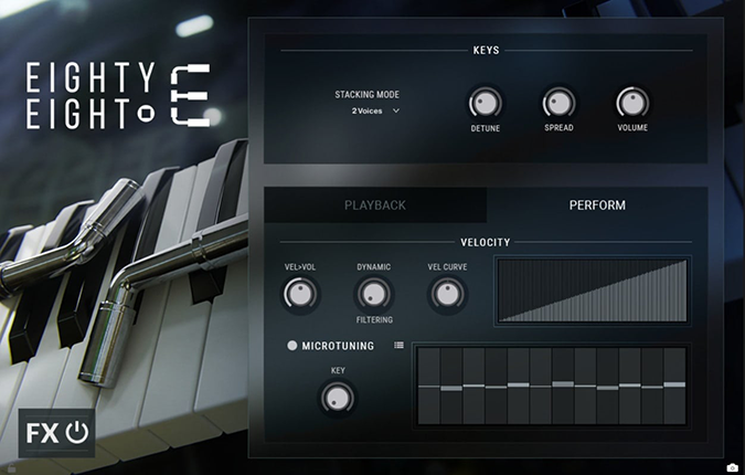 The 88E Piano by Impact Soundworks GUI