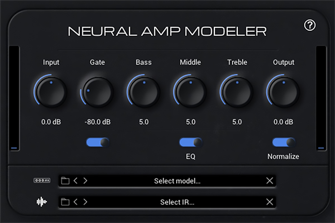 Neutral Amp Modeler plugin interface