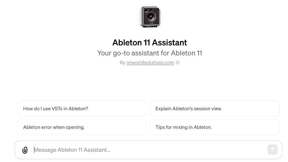 Ableton 11 Assistant- Custom GPTs For Music Production