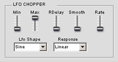 A screen shot of the LFO chopper.