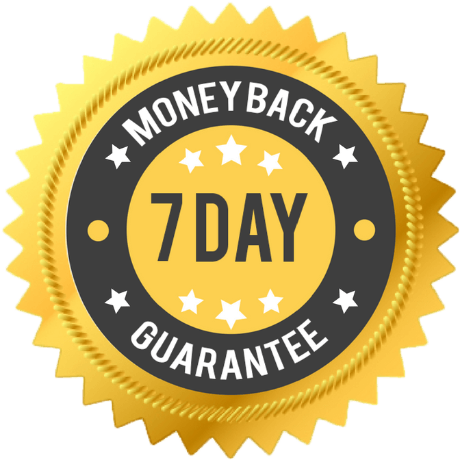7 day money back guaranteed badge
