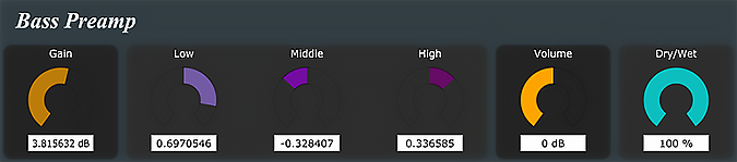 ATKBassPreamp plugin interface screenshot