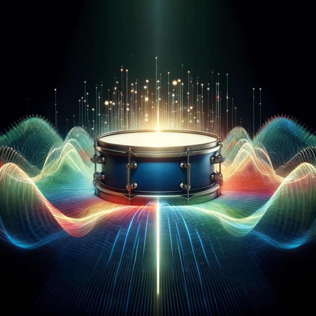 an image depicting the frequency spectrum of a snare drum