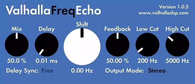 Valhalla Freq Echo by Valhalla DSP GUI