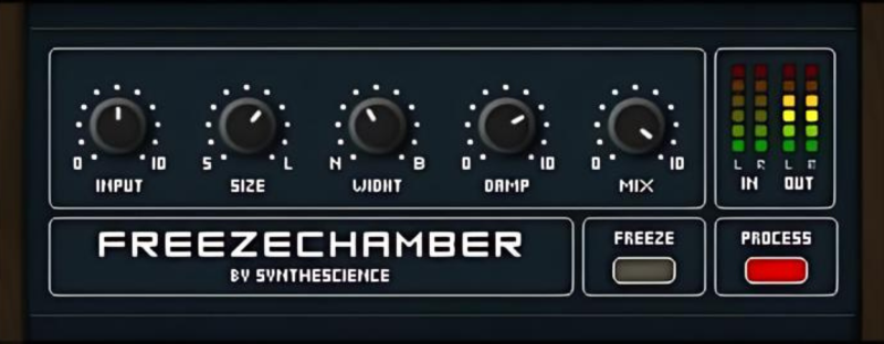 Synthescience Freezechamber GUI screenshot