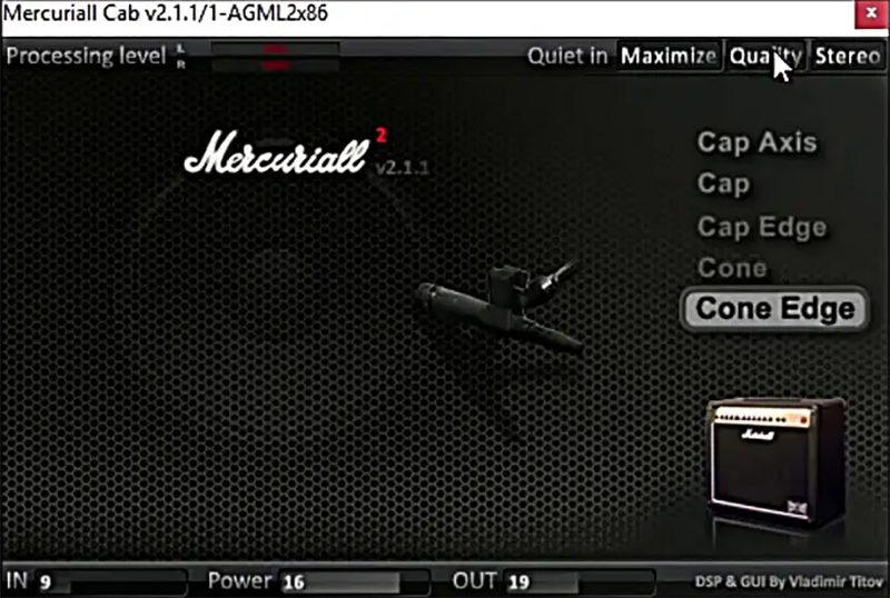 Screenshot of Mercuriall user interface