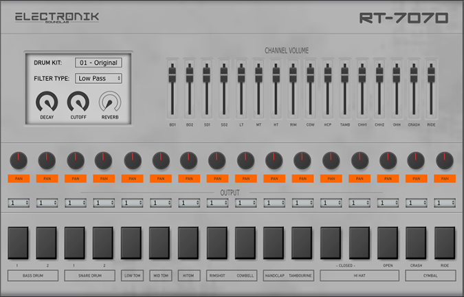 RT 7070 GUI screenshot