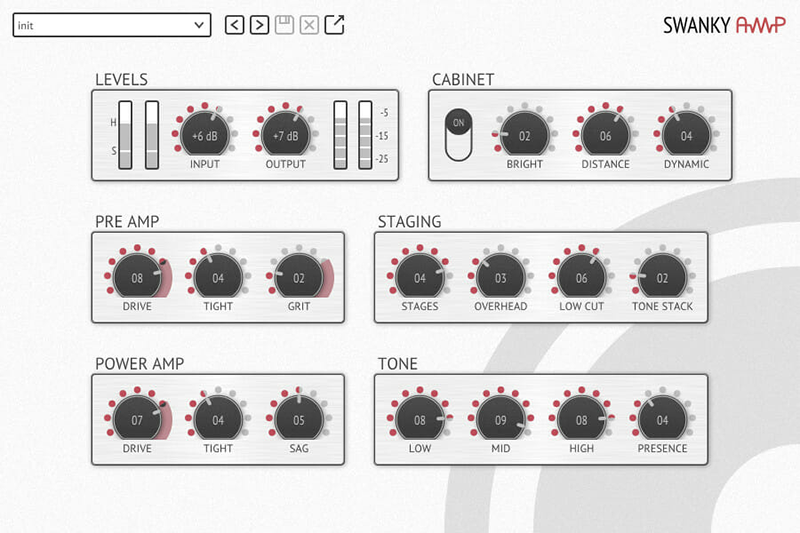 Screenshot of Swanky Amp user interface