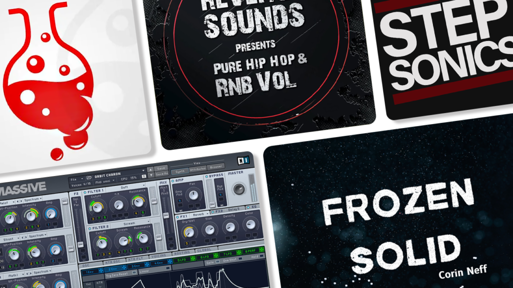 Digital illustration of 5 best free massive synth presets.