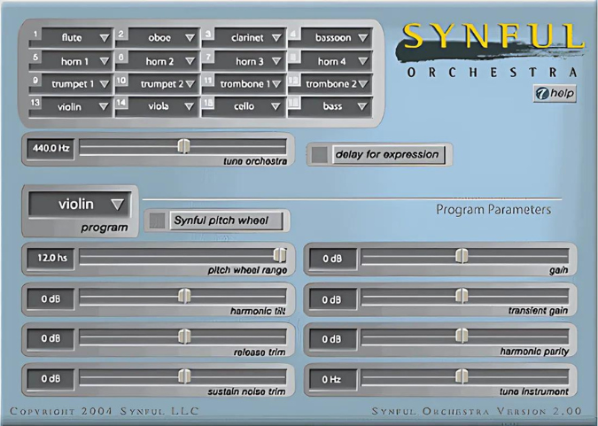 Synful Orchestra by Eric Lindemann GUI