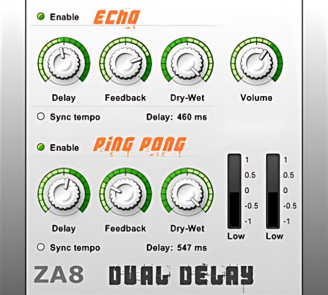 ZA8 Dual Delay GUI